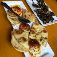 Sampler no cheese double chickpea hummus   at Sammy's Woodfire Pizza in Las Vegas