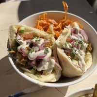 Schwarma seitan  at Hummus in Barcelona