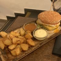 Classic burger   at Hummus in Barcelona