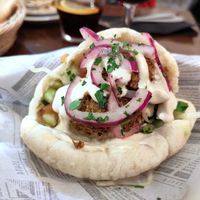 Pita falafel at Hummus in Barcelona