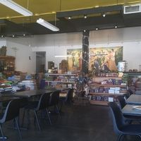 eating area at Samosa House West in Los Angeles