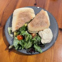 Falafel & Vegan Cheese Panini at The Cornerhouse Cafe in Berwick-upon-tweed