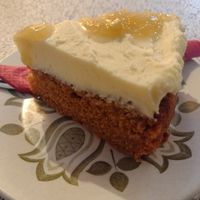 Vegan apple & salted caramel cake - yum! at The Cornerhouse Cafe in Berwick-upon-tweed