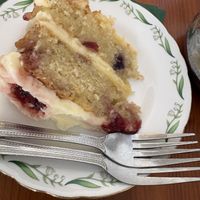 Cherry cake  at The Cornerhouse Cafe in Berwick-upon-tweed