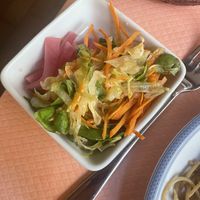 Radish and a small salad  at Pema Thang in Paris