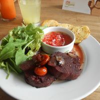 Bifecito de seitán at VITA - Palermo in Buenos Aires