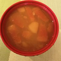 Papaya soup  at Peaceful Loft in St Johns