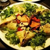 kingstar pizza and the vegan lasagne   at FED by Water in East London