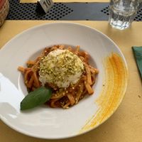 Pasta with tomato sauce and veg cheese   at Selezione Naturale in Turin