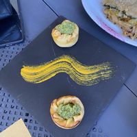 Sformatini di brisè con peperoni cavolo nero e patate con salsa verde   at Selezione Naturale in Turin