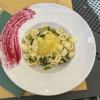Orecchiette alle cime di rapa con parmantier di patate e cipolle   at Selezione Naturale in Turin