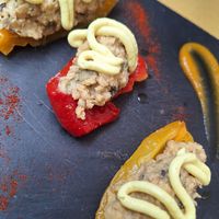 Falde di peperoni con inno veg at Selezione Naturale in Turin