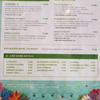 Menu at The Hive in Santa Monica