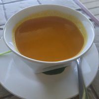 Carrot and ginger soup at Muskoka Natural Food Market in Bracebridge