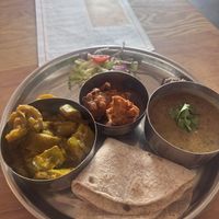 Vegan thalli   at Ranjit's Kitchen in Glasgow