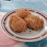A favorite: fried taro balls at Bodhi Kosher Vegetarian Restaurant in New York City