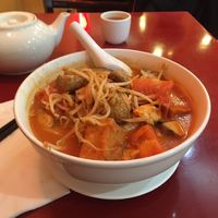 Malaysian style Laksa   at Bodhi Kosher Vegetarian Restaurant in New York City