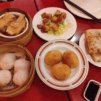 Various dim sum at Bodhi Kosher Vegetarian Restaurant in New York City