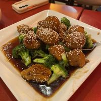 Sesame chicken   at Bodhi Kosher Vegetarian Restaurant in New York City