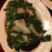 Snow pea shoots rice roll at Bodhi Kosher Vegetarian Restaurant in New York City