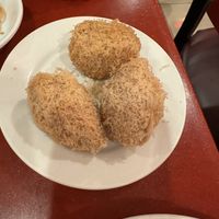 Taro root (only thing we didn’t LOVE- didn’t really taste like taro) #Veganuary at Bodhi Kosher Vegetarian Restaurant in New York City