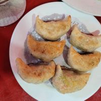 Pan fried dumpling at Bodhi Kosher Vegetarian Restaurant in New York City