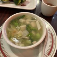 Vegetable tofu soupp  at Bodhi Kosher Vegetarian Restaurant in New York City