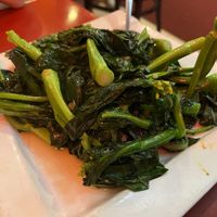 chinese broccoli  at Bodhi Kosher Vegetarian Restaurant in New York City
