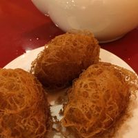 Fried taro at Bodhi Kosher Vegetarian Restaurant in New York City