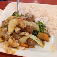 Veg lamb lunch special at Bodhi Kosher Vegetarian Restaurant in New York City