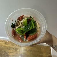 bbq pork noodle soupp  at Bodhi Kosher Vegetarian Restaurant in New York City