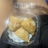 bbq meat pastry (highly recommend)  at Bodhi Kosher Vegetarian Restaurant in New York City
