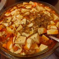 Diced bean curd Szechuan style at Bodhi Kosher Vegetarian Restaurant in New York City