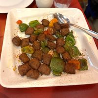 Fried Cumin Veg Lamb  at Bodhi Kosher Vegetarian Restaurant in New York City