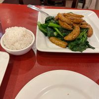 Black pepper "chicken”  at Bodhi Kosher Vegetarian Restaurant in New York City