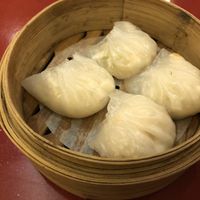“Shrimp” dumplings  at Bodhi Kosher Vegetarian Restaurant in New York City