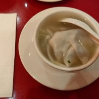 Wonton soup at Bodhi Kosher Vegetarian Restaurant in New York City