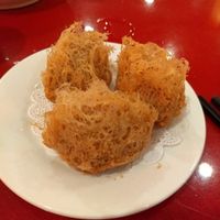 Fried taro dumplings at Bodhi Kosher Vegetarian Restaurant in New York City