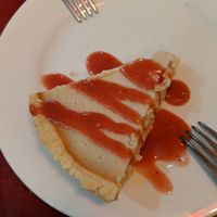 Tofu cheesecake at Bodhi Kosher Vegetarian Restaurant in New York City