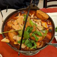 Szechuan Pepper pot at Bodhi Kosher Vegetarian Restaurant in New York City