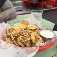 Deep fried dill pickle with ranch 🔥  at The Top in Gainesville