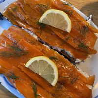 Fake salmon bread was really good  at Alaska Bar in Berlin