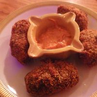 Sausage croquettes at Alaska Bar in Berlin