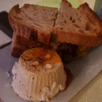 Smooked almond cheese at Alaska Bar in Berlin