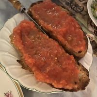 Bread with tomatoes   at Alaska Bar in Berlin