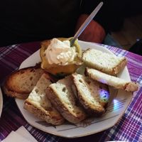 Garlic mayo and bread at Alaska Bar in Berlin