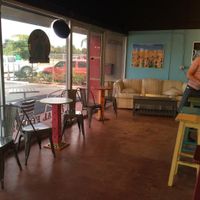 Seating area at One Kombucha in Lake Park