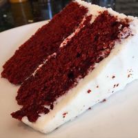 the BEST vegan cake I've had! Red velvet!  at Super Natural in Newcastle Upon Tyne