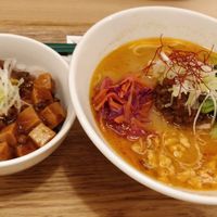 Sesame noodles with Ma Po tofu at T's Tan Tan in Sendai