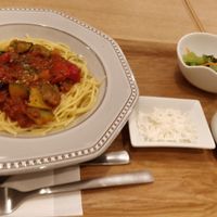 Spaghetti Bolognese set at T's Tan Tan in Sendai